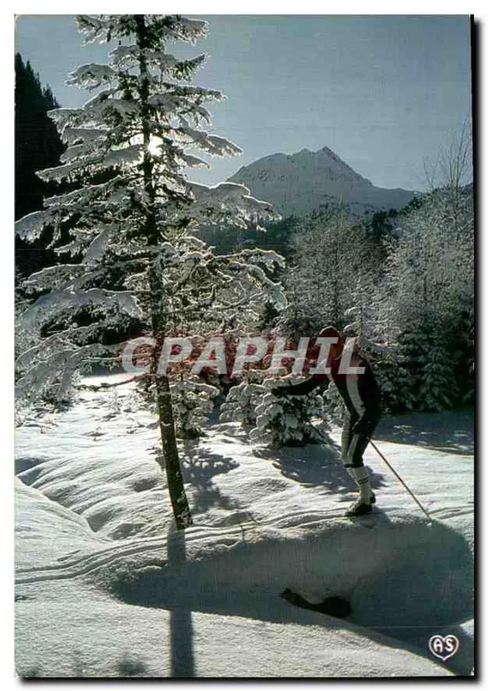 Promenade en forêt — les Pyrénées en hiver — AS de COEUR - Recto