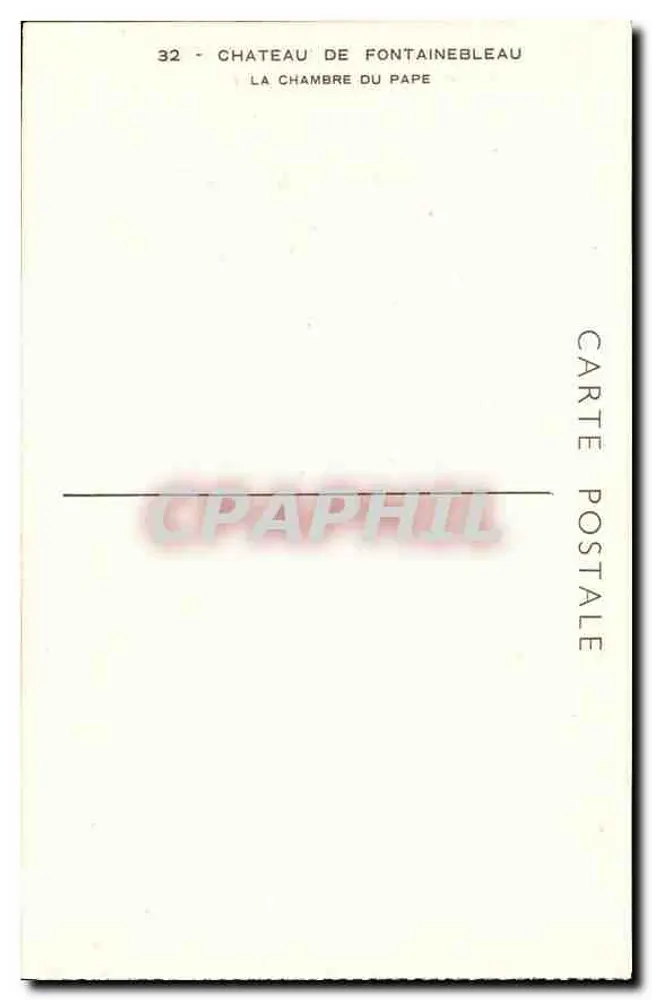 Château de Fontainebleau — La Chambre du Pape — n°32 - Verso