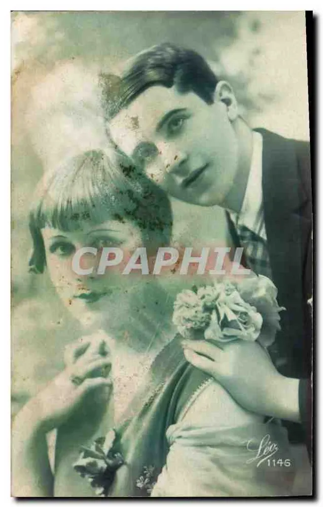 Casal ao ar livre — editor Léon, n° 1146 - Frente