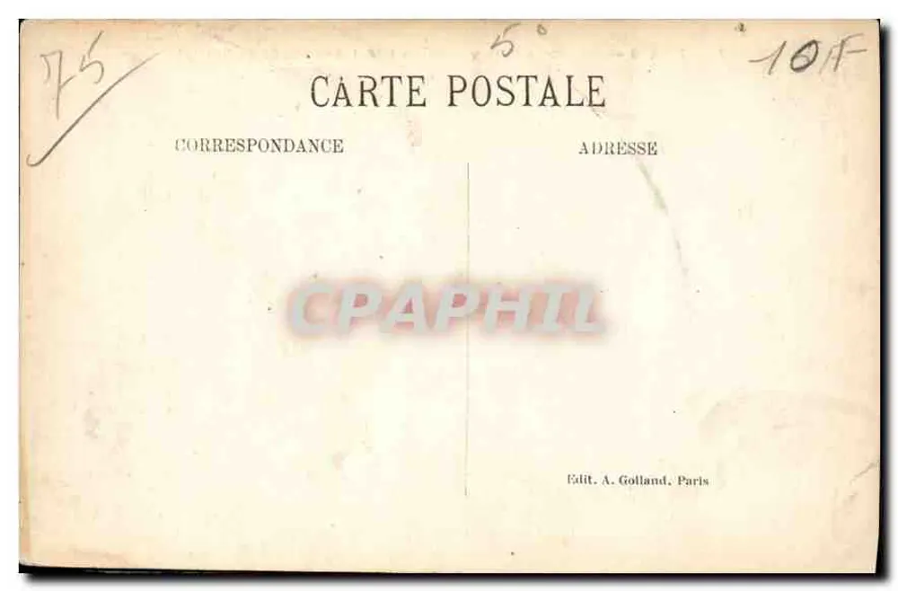 Paris — Musée de Cluny (ehemaliges Hotel der Abtei Cluny) — Verlag A. Golland, Paris - Rückseite