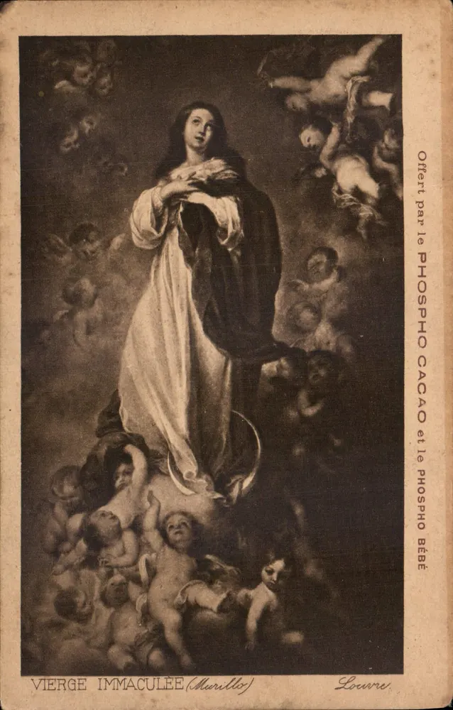 Virgem Imaculada — obra de Murillo — oferecida pelo Phospho Cacao e o Phospho Bébé - Frente