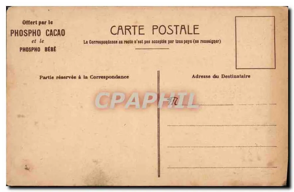 Virgem Imaculada — obra de Murillo — oferecida pelo Phospho Cacao e o Phospho Bébé - Verso