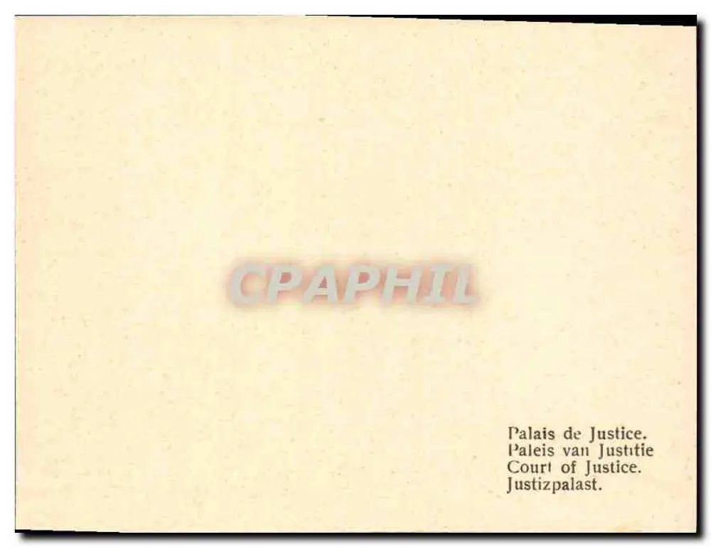 Palácio de Justiça — Bruxelas — editor Jaus, número de série não visível - Verso