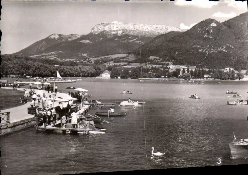 Baia Albigny — widok jeziora z górami na tle — wydawca nieznany, nr serii 3 - Awers