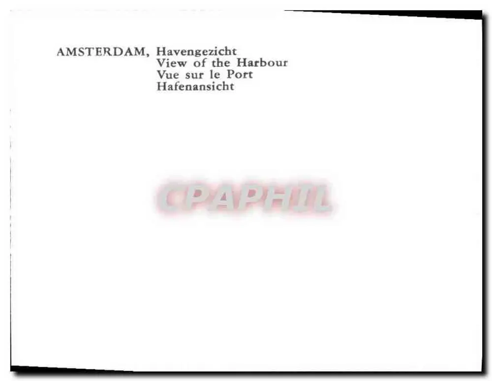 Amsterdam — Vue du port — sans éditeur ni numéro de série visible - Rewers