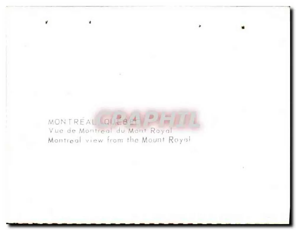 Montreal — Ansicht vom Mount Royal - Rückseite