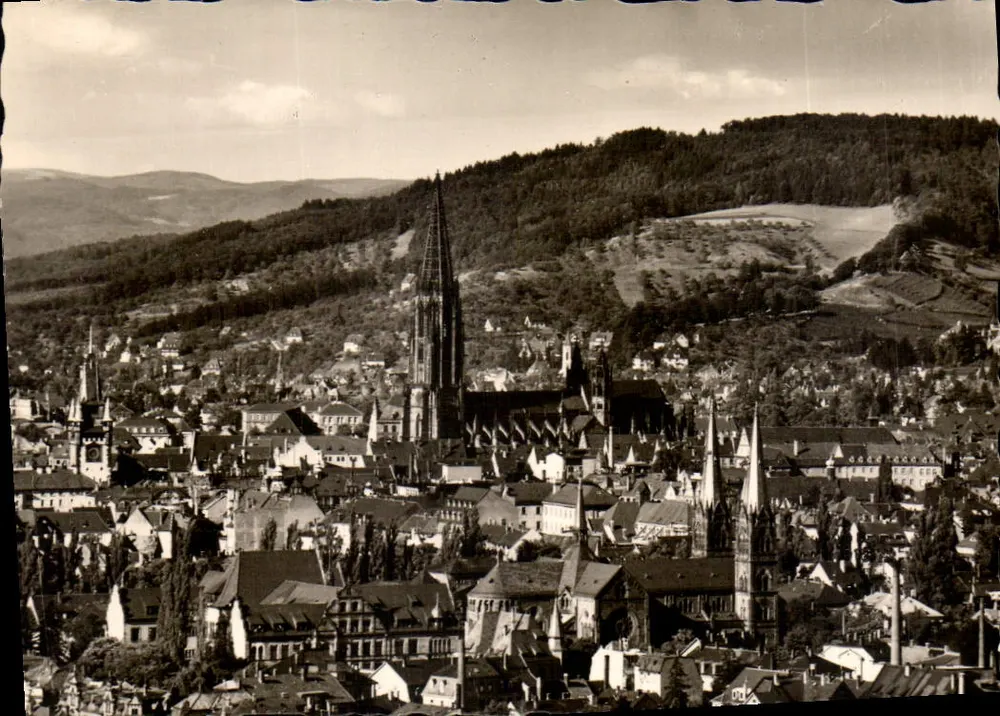 Freiburg i. Br. — widok panoramiczny z Loretoberg — nr 46 - Awers