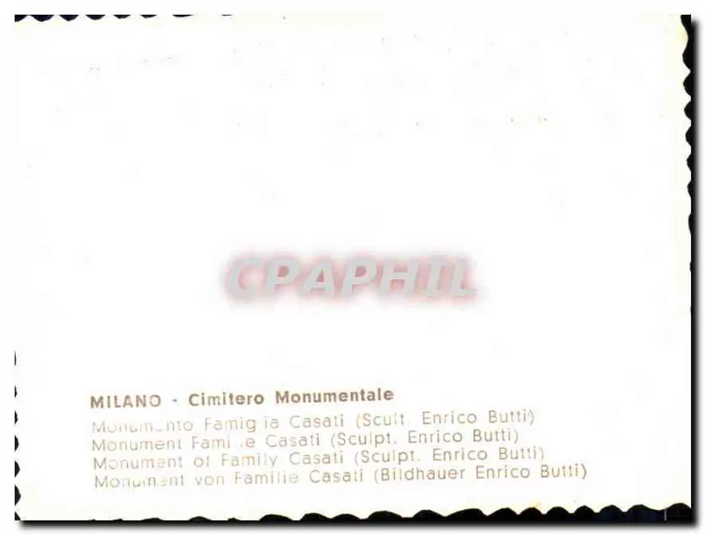 Monumento familiar Casati — Milão — Escult. Enrico Buttì - Verso