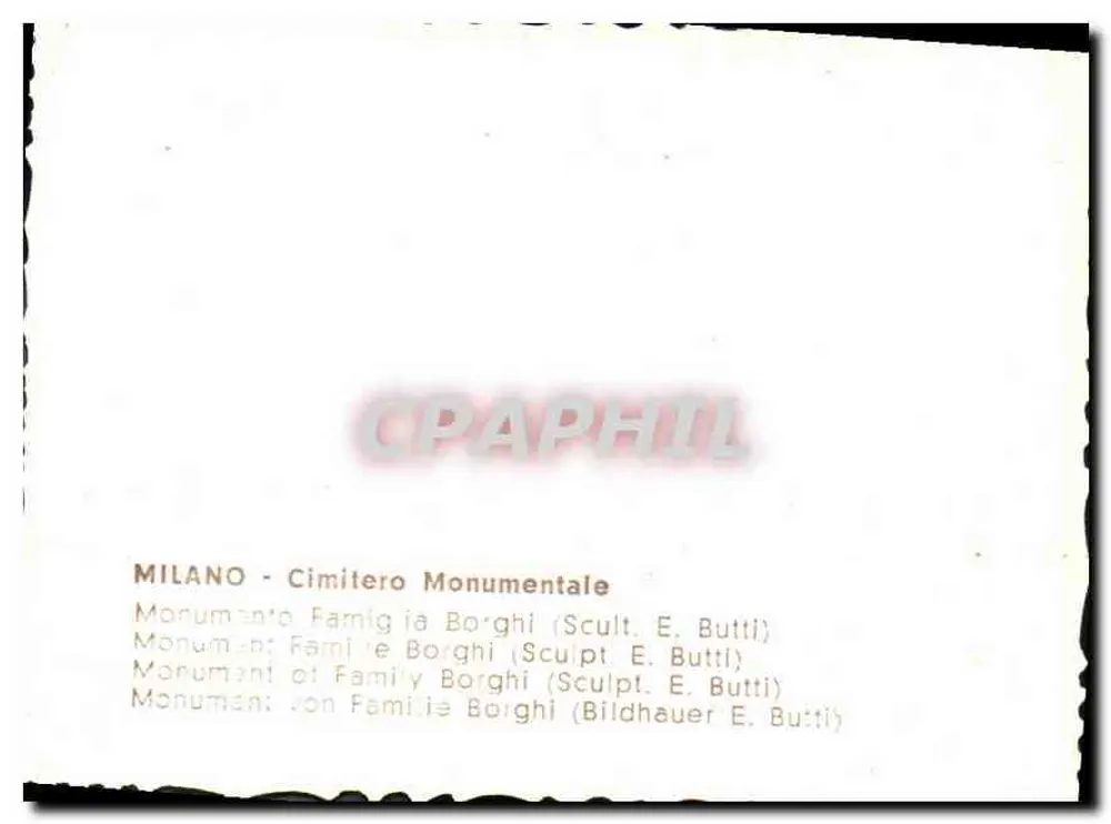 Monument de la famille Borghi — Milan — Sculpture d'E. Butti - Verso