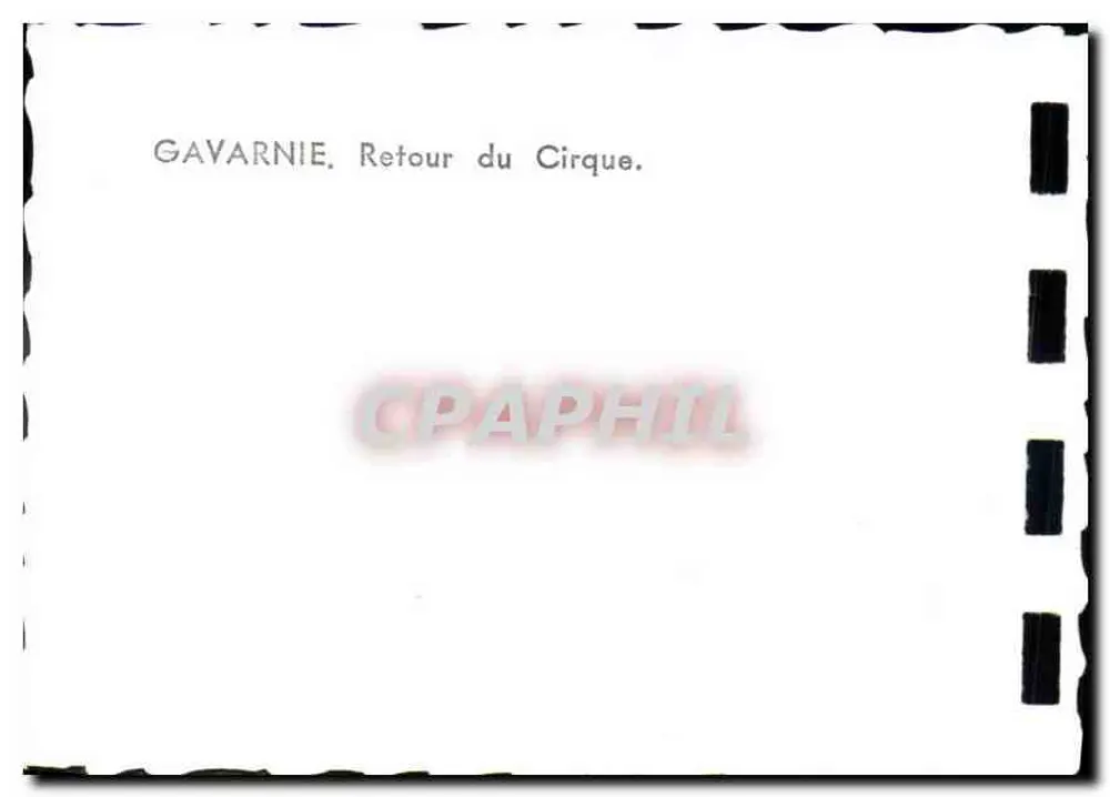 Gavarnie — Retorno do Circo - Verso