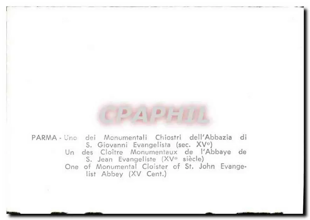 Parma — Einer der monumentalen Cloisters der Abtei S. Giovanni Evangelista (15. Jahrhundert) - Rückseite