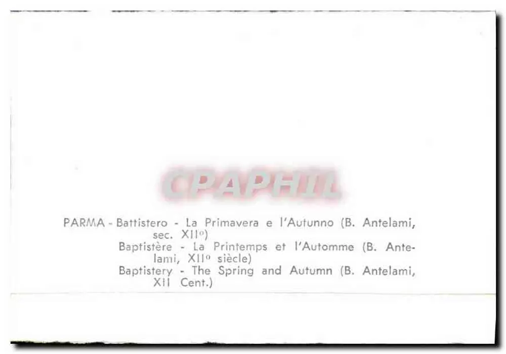 Parma - Baptistery - Spring and Autumn (B. Antelami, 12th century) - Back