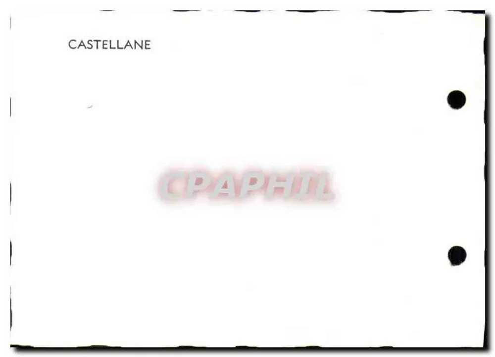 Castellane — panoramische weergave van het dorp met kerk en brug — serie-nummer niet zichtbaar - Achterkant