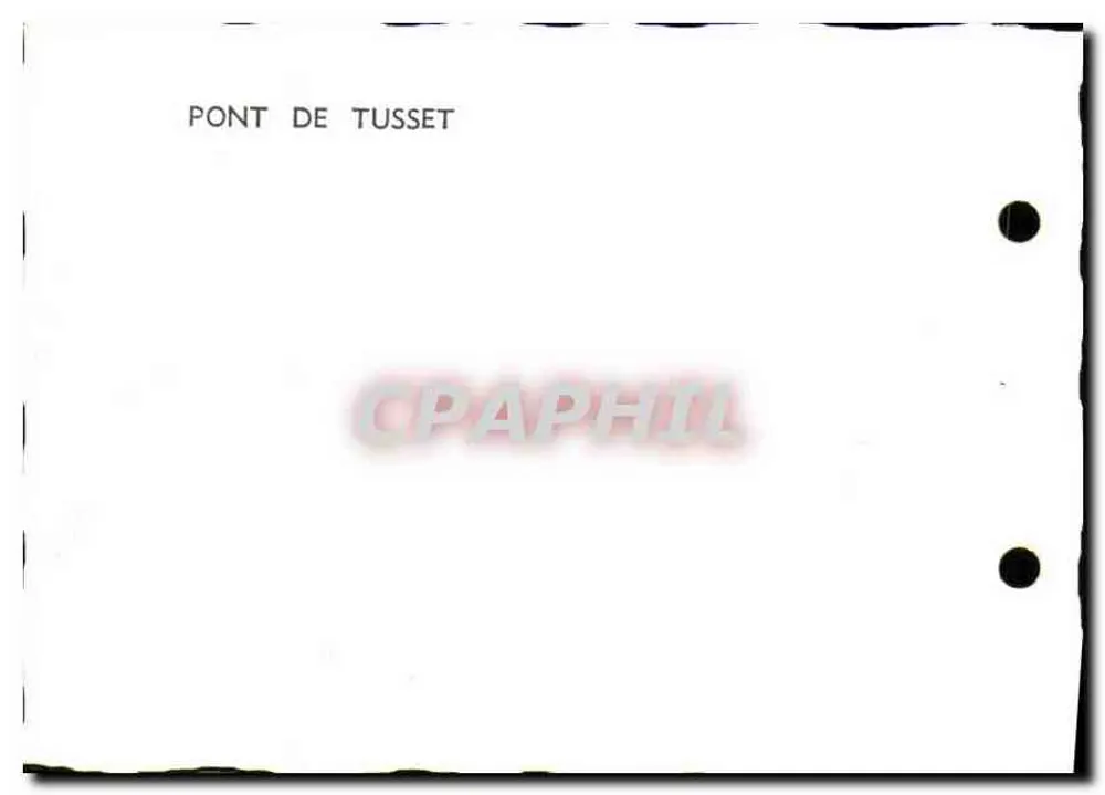 Ponte de Tusset — vista do cânion — n° 12345 - Verso