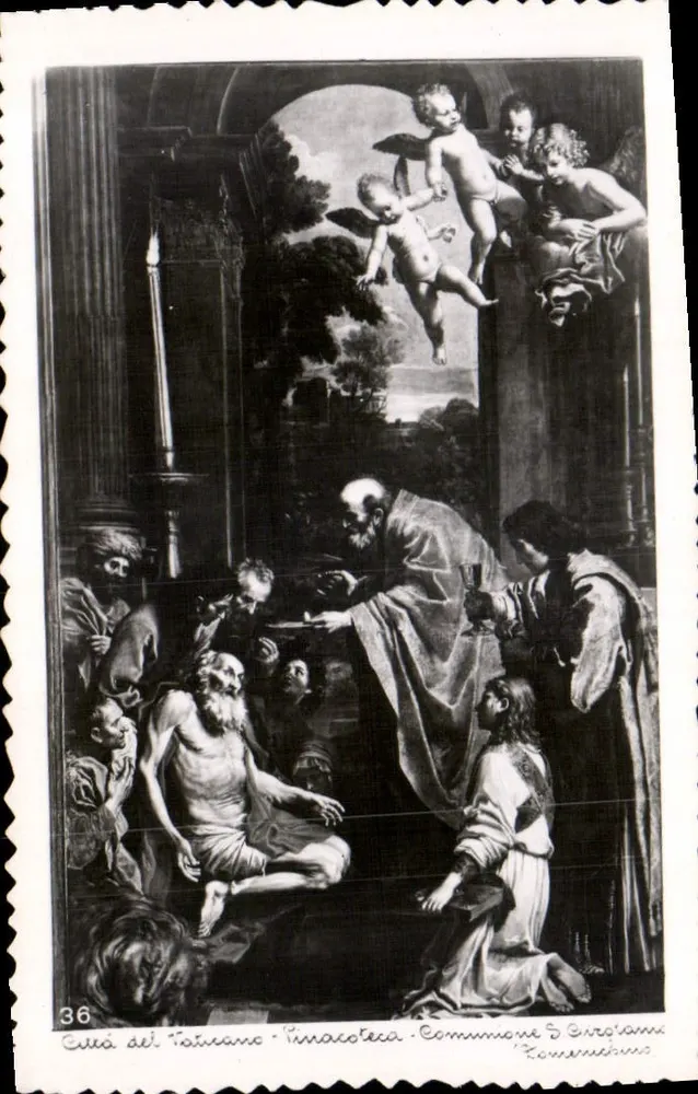 São João Batista no deserto — pintura — Città del Vaticano, Pinacoteca, Comune di Cologno - Frente
