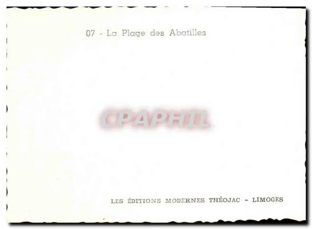 A Praia dos Abatilles — Limoges — Éditions Modernes Théojac - Verso