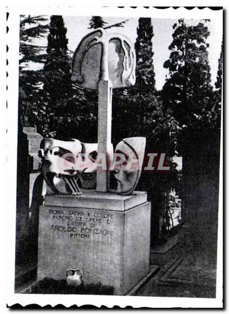 Aroldo Bonzagni के स्मारक — मिलान, मॉनूमेंटल कब्रिस्तान — एल्बर्टो वाइल्ट की स्कल्प्चर - आगे