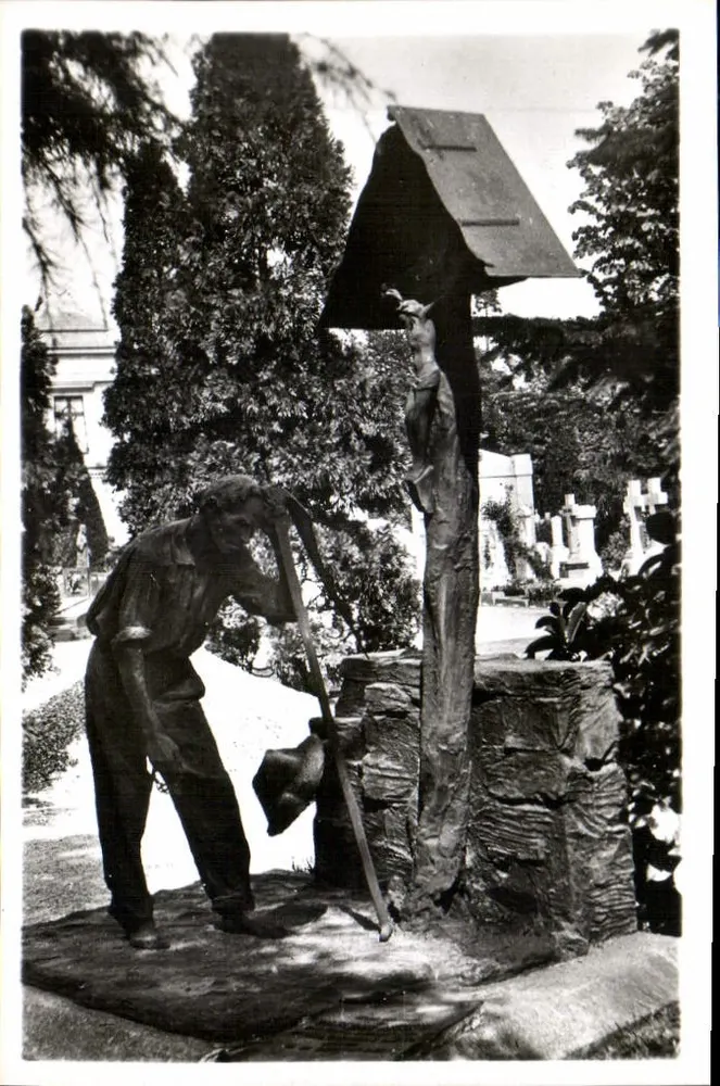 Monumento Valsecchi — Cemitério Monumental, Milão — Escultor: Panzeri - Frente