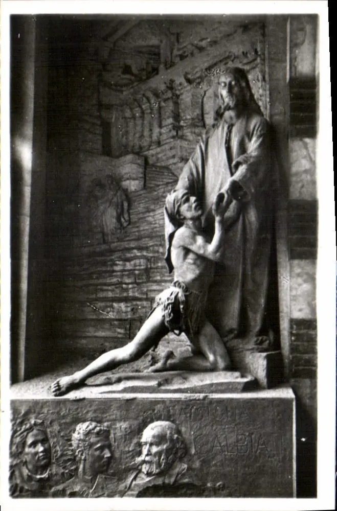 Monument Galbiati — Beeldhouwer E. Butti — Cimitero Monumentale van Milaan - Voorkant