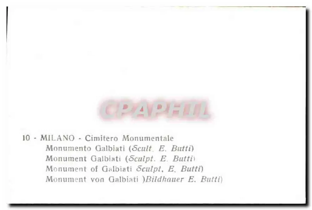 Monument Galbiati — Beeldhouwer E. Butti — Cimitero Monumentale van Milaan - Achterkant
