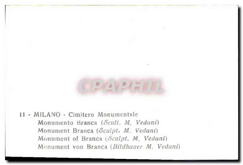 Monument Branca — Mediolan — Rzeźba M. Vedani - Rewers