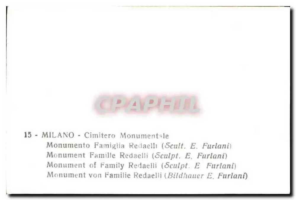 Monumento da família Redaelli — Milão — Escultura de Ercole Furlani - Verso