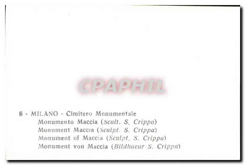Monumento Maccia — Cimitero Monumentale, Milão — Escultura de S. Crippa - Verso