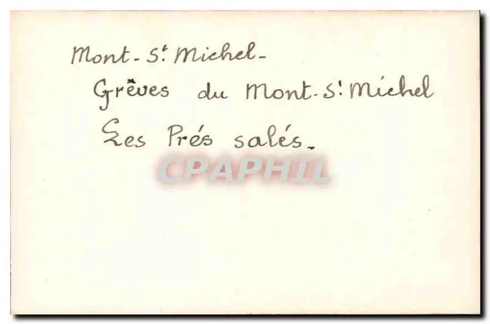 Mont-Saint-Michel — Grèves und salzige Wiesen — unbekannter Verleger, Nr. 24 - Rückseite
