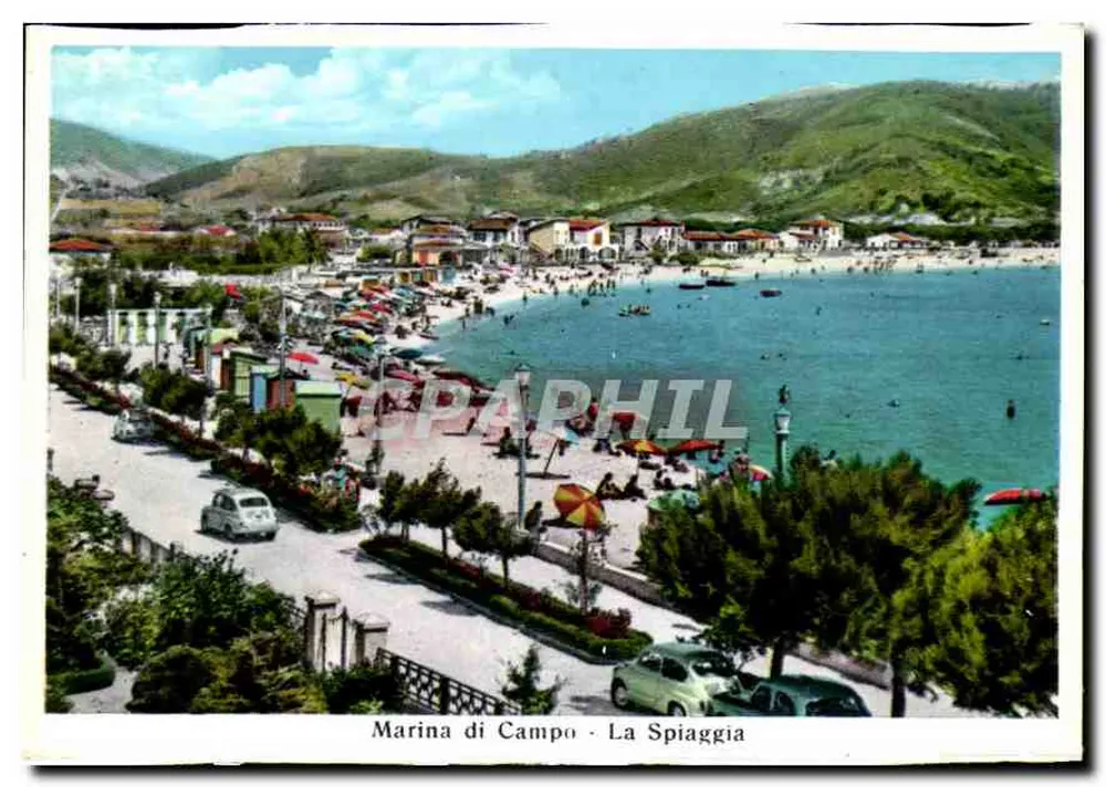 Marina di Campo - A Praia — vista da praia e dos edifícios — - Frente