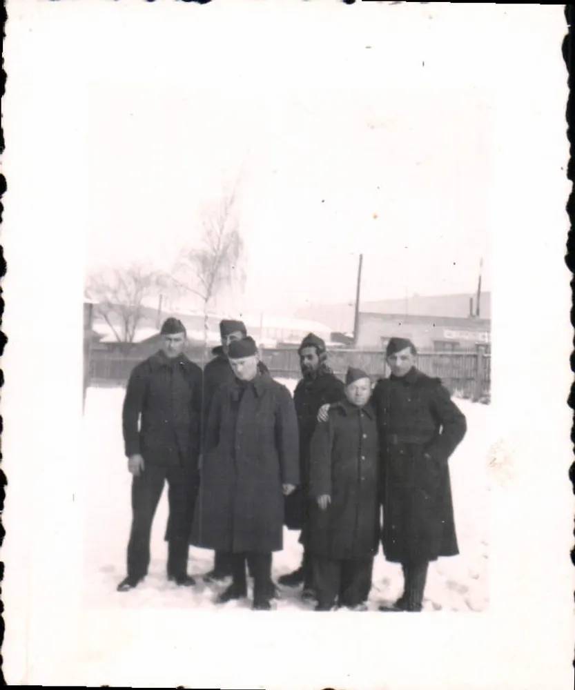 Grupo de soldados — inverno - Frente