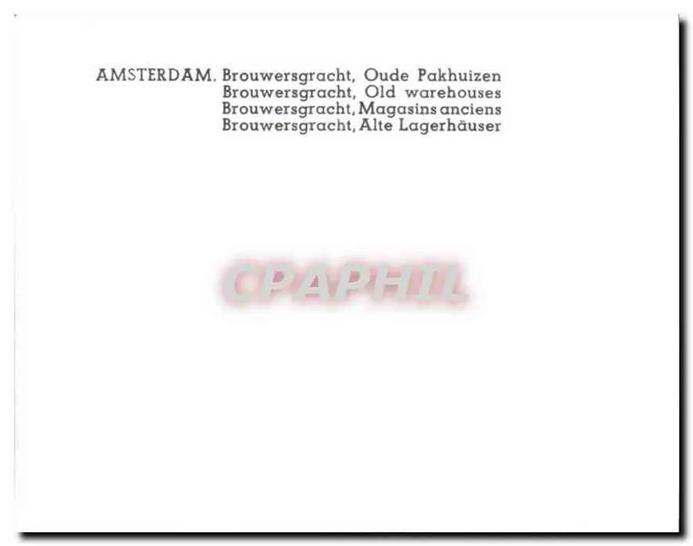 Amsterdam — Brouwersgracht, antigos armazéns — n° 14 - Verso