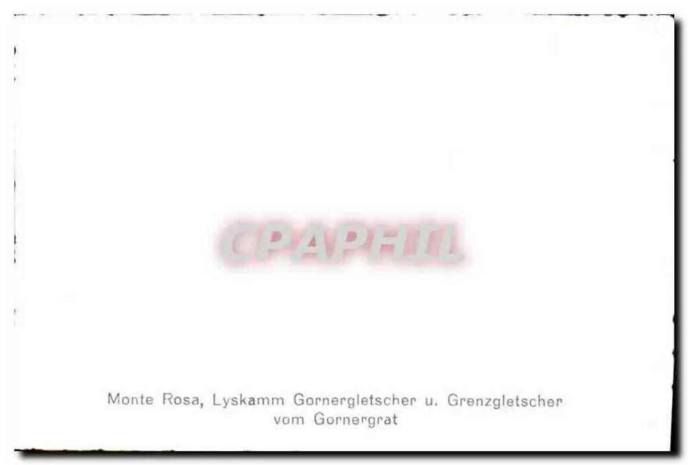 Monte Rosa, Lyskamm, Gornergrat — n° 103 - Back
