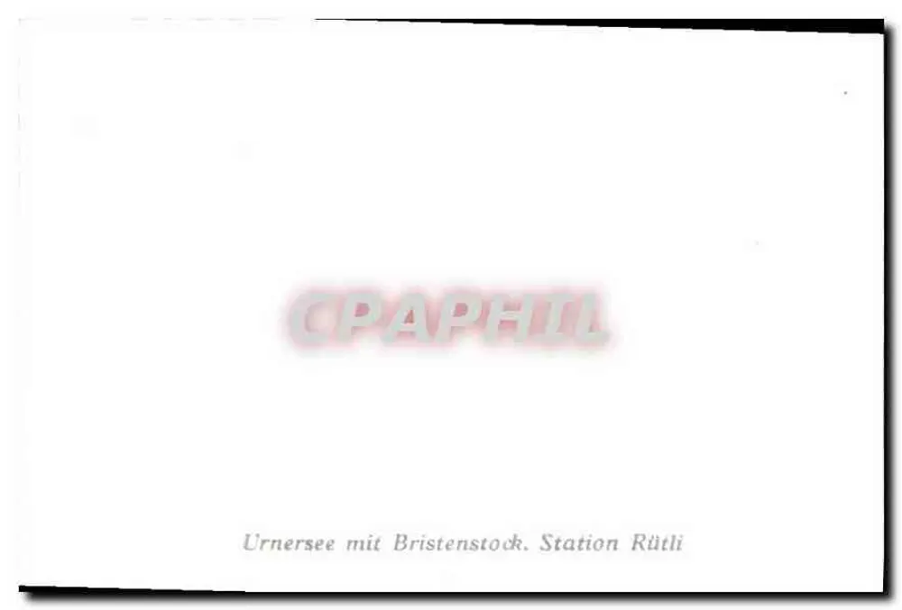 Lago Urnersee — vista com o Bristenstock e a estação Rütli — número de série ilegível - Verso