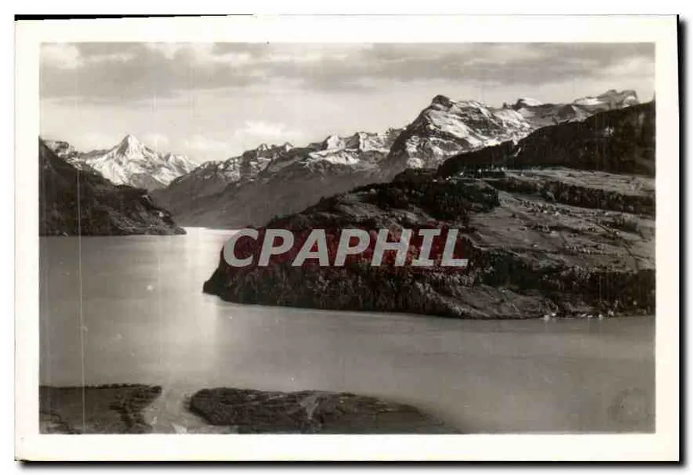Lago de Urnersee — vista do Seelisberg e do Urirotstock — editor desconhecido - Frente