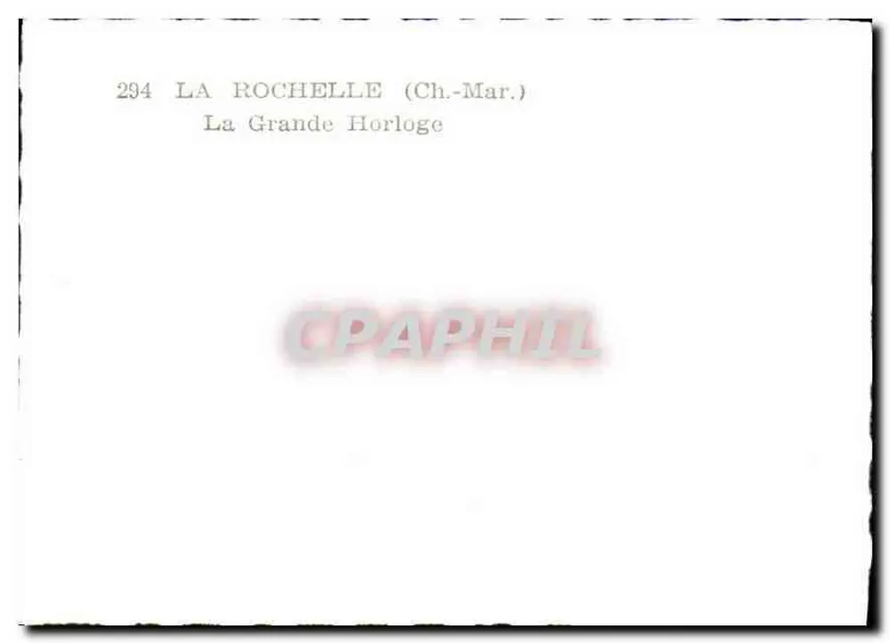 La Rochelle — A Grande Relógio — n°294 - Verso