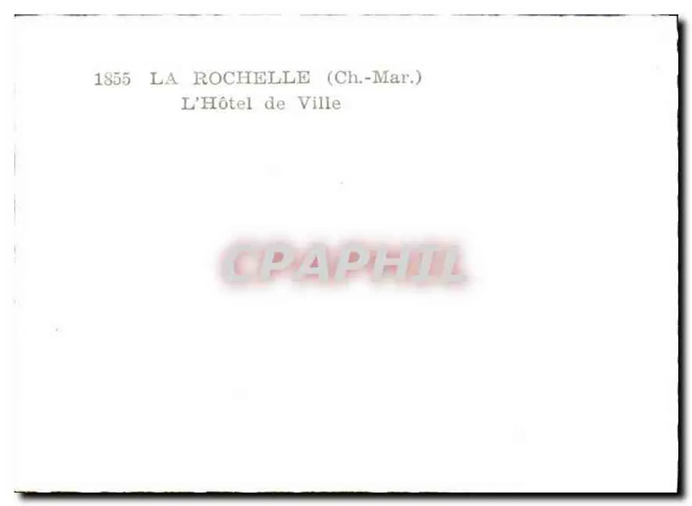 La Rochelle — El Ayuntamiento — 1855 - Reverso