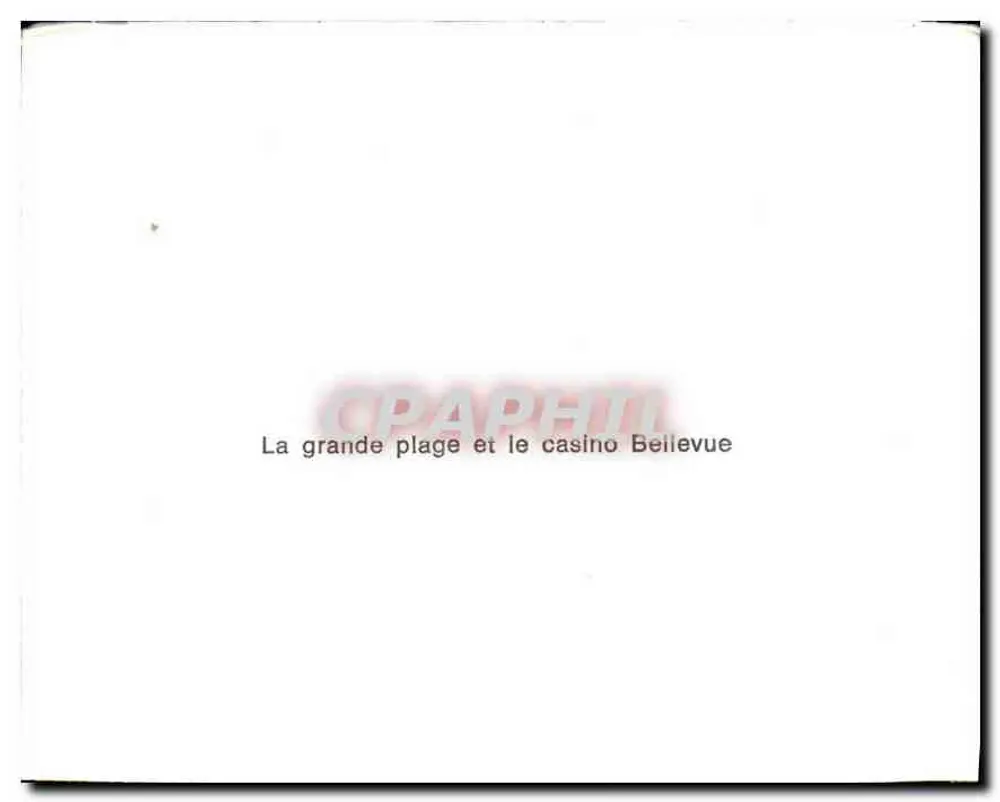 Biarritz — widok z lotu ptaka plaży i kasyna Beilevvue — wydawca CPAPHITI - Rewers