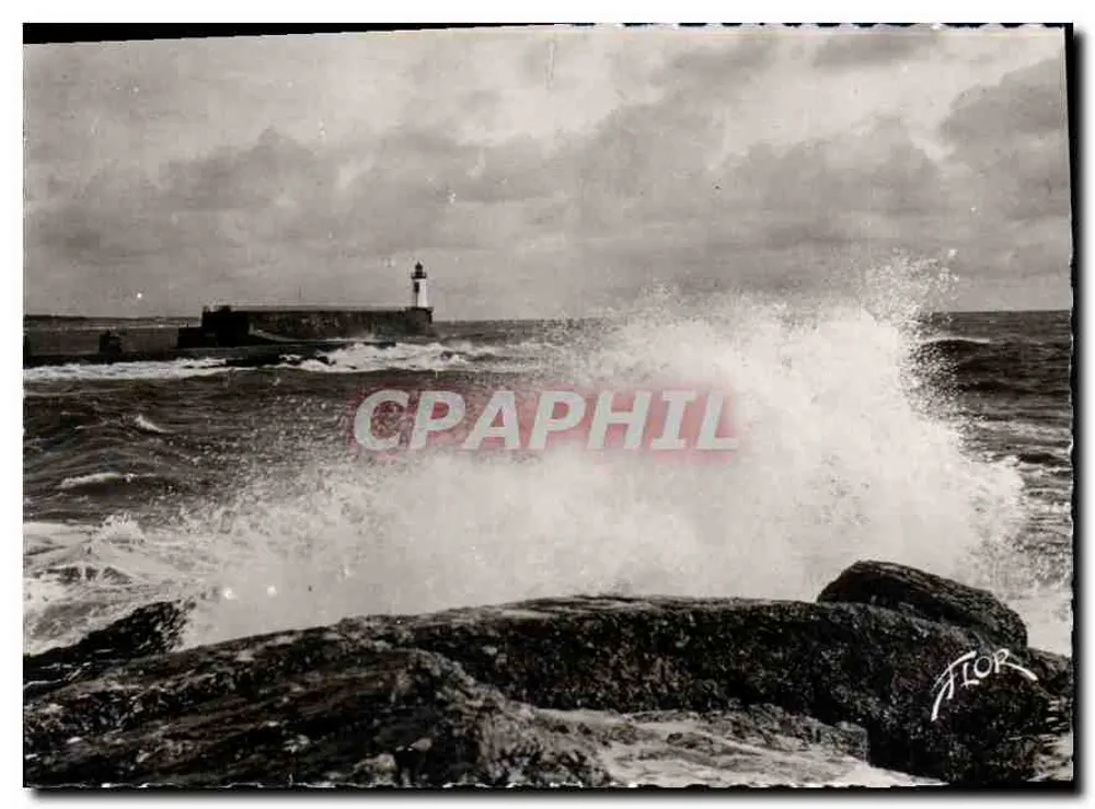 Les Sables-d'Olonne (Vendée) — Effet de Vague sur les Rochers de Saint-Nicolas — FIOR - Recto