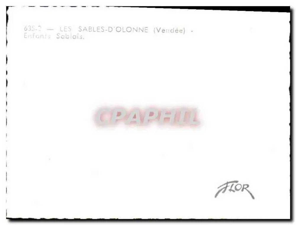 Les Sables-d'Olonne (Vendée) — Crianças de Les Sables — Éditeur FLOR, n° 635-2 - Verso
