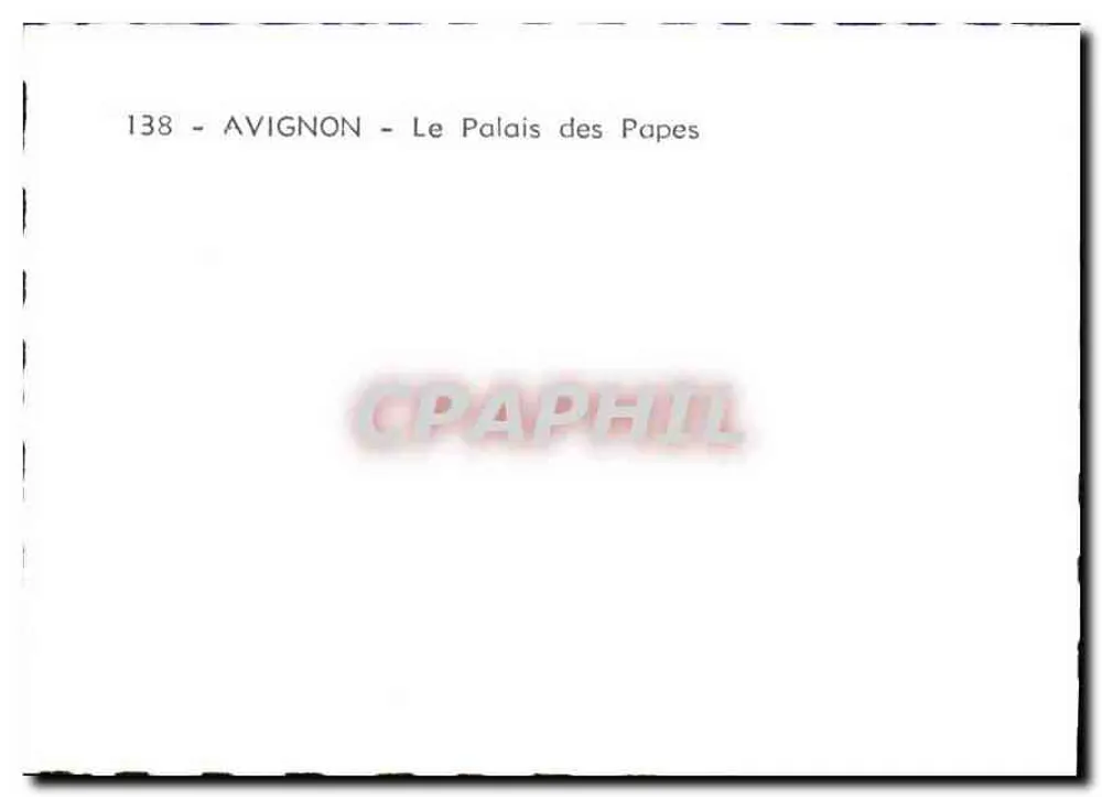 Avignon — O Palácio dos Papas — n°138 - Verso