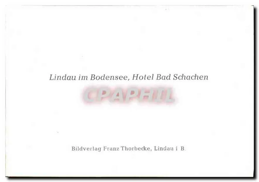 Lindau op het meer van Constance — eiland Lindau met bergen in de achtergrond — Bildverlag Franz Thorbecke, Lindau i B - Achterkant