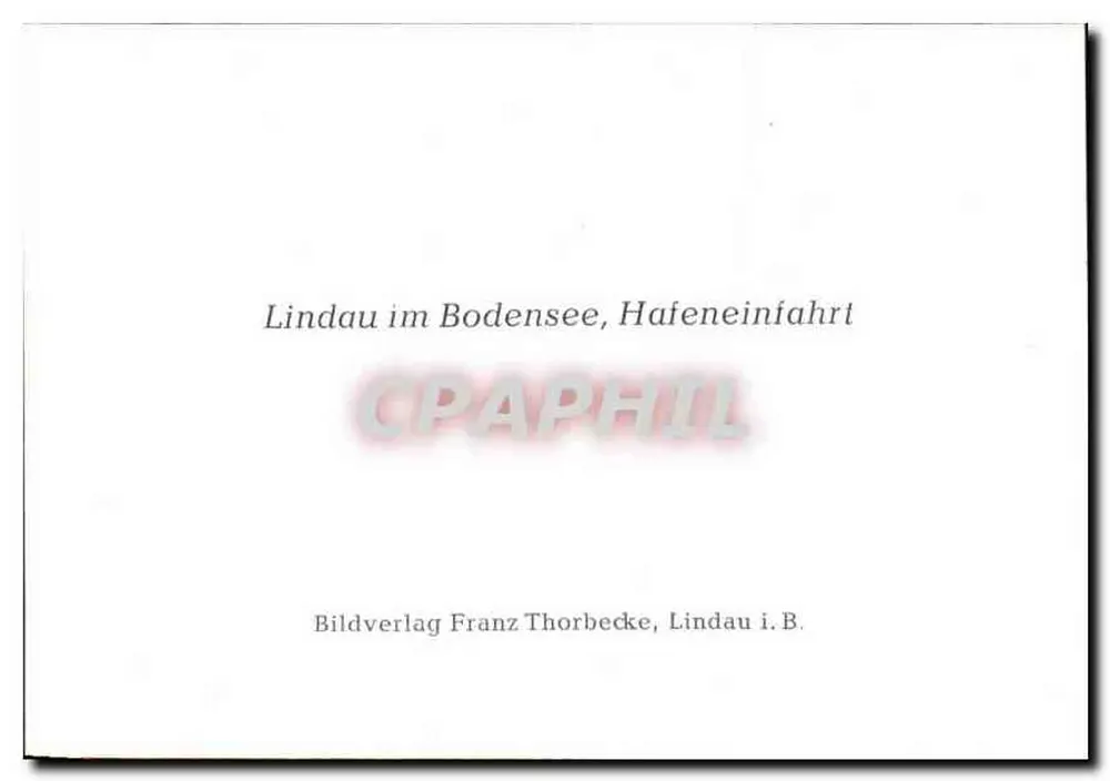 Lindau nad jeziorem Bodenskim — Wejście do portu — Bildverlag Franz Thorbecke, Lindau i.B. - Rewers