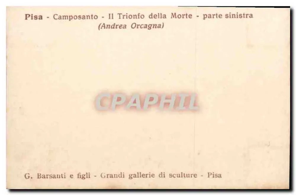 Pisa - Camposanto - Il Trionfo della Morte - parte esquerda - Andrea Orcagna - Verso