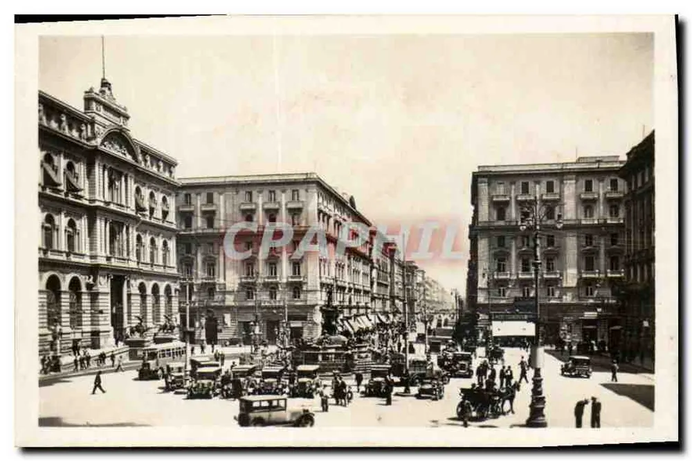 NAPOLI - Piazza della Borsa e Corso Umberto I. - Frente