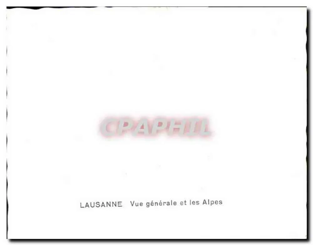 Lausanne — Vista general y las Alpes - Reverso