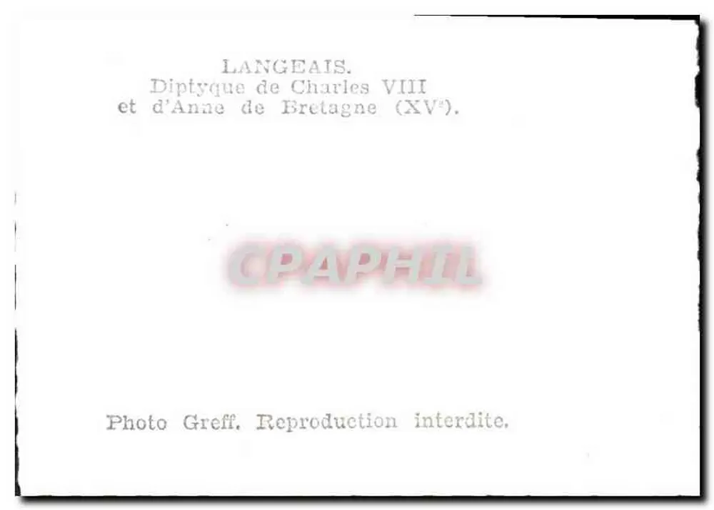 Diptyque de Charles VIII et d'Anne de Bretagne (XVe) — Langeais — Photo Greff - Verso