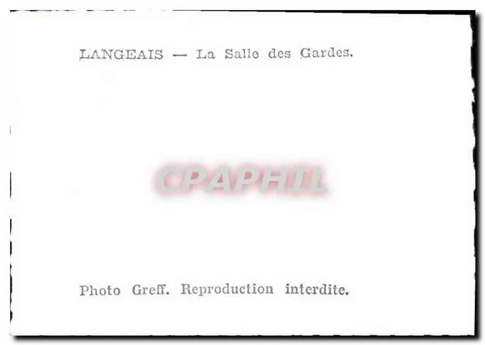 Langeais — A Sala dos Guardas. — Foto Greff. - Verso