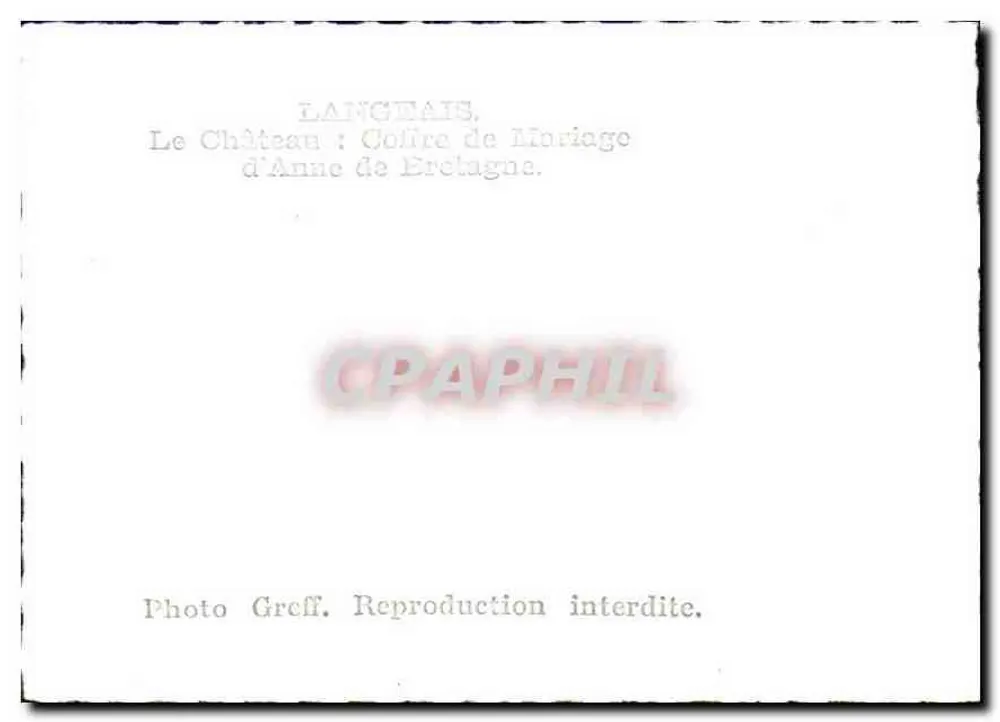 Le Château : Cabinet de Mariage d'Anne de Bretagne — Langhaïs - Verso