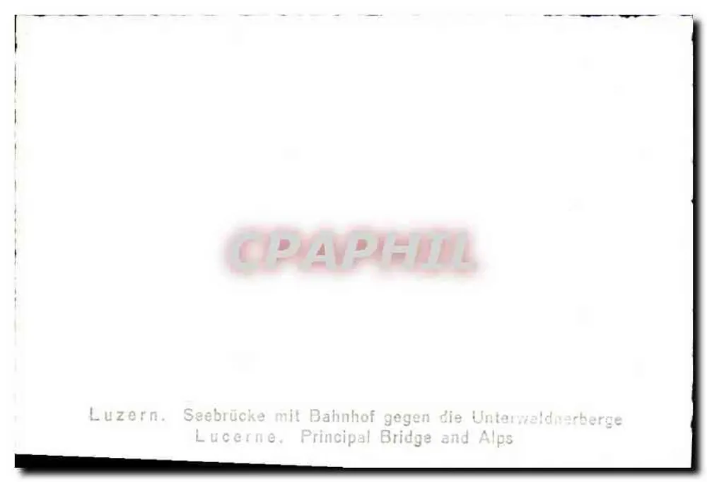 लुसर्न — मुख्य पुल और आल्प्स - पीछे