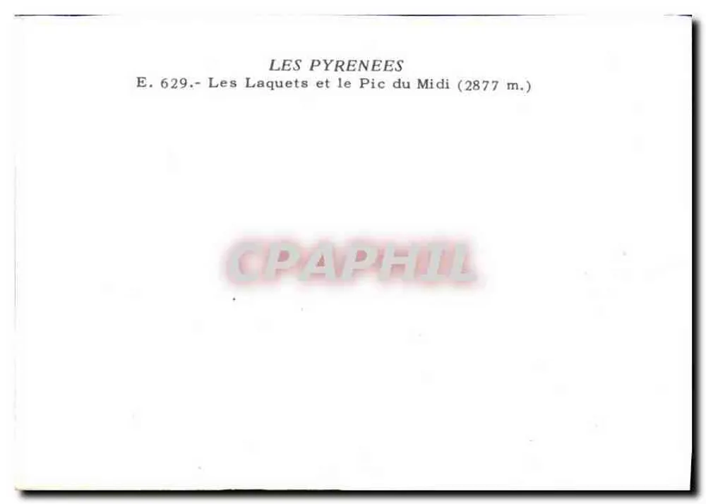 Les Laquets e o Pic du Midi — vista panorâmica — editor não visível - Verso